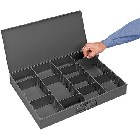 durham 215-95 adjustable compartment small steel scoop storage box|Small Steel Compartment Box, Adjustable .